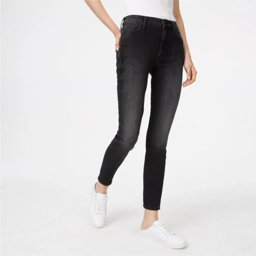 MOTHER The High‎ Waisted Looker Jeans Black Hawk Size 24​